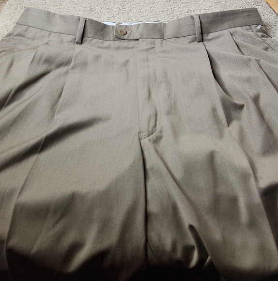 Men's Brown/Green Trousers - 38 X 32 - Louis Raphael Rosso - Picture 2 of 12